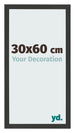 Cornice 30x60cm Grana Di Legno Nero MDF Bologna Davanti Dimensione | Yourdecoration.it