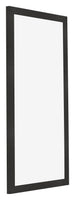 Cornice 30x60cm Nero Opaco MDF Bologna Davanti Obliquo | Yourdecoration.it