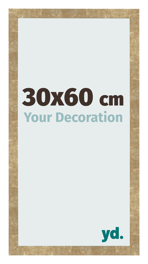 Cornice 30x60cm Oro Antico MDF Bologna Davanti Dimensione | Yourdecoration.it