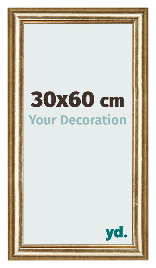 Cornice 30x60cm Oro Antico MDF Lazio Davanti Dimensione | Yourdecoration.it