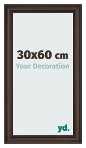 Cornice 30x60cm Quercia Scura MDF Lazio Davanti Dimensione | Yourdecoration.it