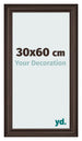 Cornice 30x60cm Quercia Scura MDF Lazio Davanti Dimensione | Yourdecoration.it