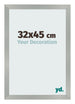 Cornice 32x45cm Alluminio Spazzolato MDF Bologna Davanti Dimensione | Yourdecoration.it