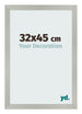 Cornice 32x45cm Argento Opaco MDF Bologna Davanti Dimensione | Yourdecoration.it