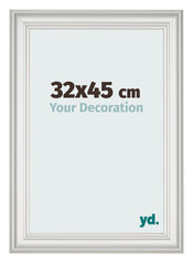 Cornice 32x45cm Bianco Spazzato MDF Lazio Davanti Dimensione | Yourdecoration.it