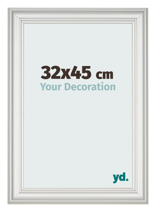 Cornice 32x45cm Bianco Spazzato MDF Lazio Davanti Dimensione | Yourdecoration.it