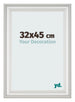 Cornice 32x45cm Bianco Spazzato MDF Lazio Davanti Dimensione | Yourdecoration.it