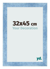 Cornice 32x45cm Blu Acceso Spazzato MDF Pisa Davanti Dimensione | Yourdecoration.it