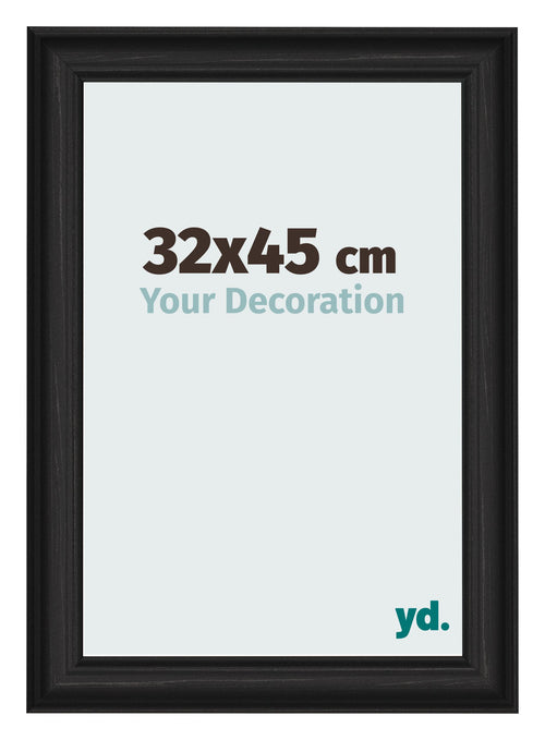 Cornice 32x45cm Grana Di Legno Nero MDF Lazio Davanti Dimensione | Yourdecoration.it