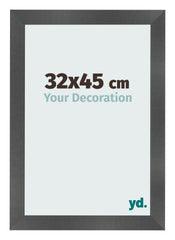 Cornice 32x45cm Nero Argento Lucido MDF Pisa Davanti Dimensione | Yourdecoration.it