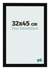 Cornice 32x45cm Nero Lucente MDF Bologna Davanti Dimensione | Yourdecoration.it