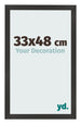 Cornice 33x48 cm Nero Opaco MDF Bologna Davanti Dimensione | Yourdecoration.it