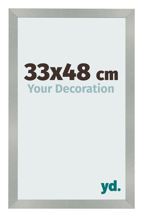 Cornice 33x48cm Alluminio Spazzolato MDF Bologna Davanti Dimensione | Yourdecoration.it