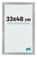 Cornice 33x48cm Alluminio Spazzolato MDF Bologna Davanti Dimensione | Yourdecoration.it