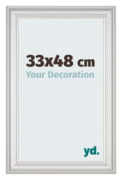 Cornice 33x48cm Bianco Spazzato MDF Lazio Davanti Dimensione | Yourdecoration.it