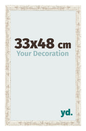 Cornice 33x48cm Bianco Vintage MDF Bologna Davanti Dimensione | Yourdecoration.it