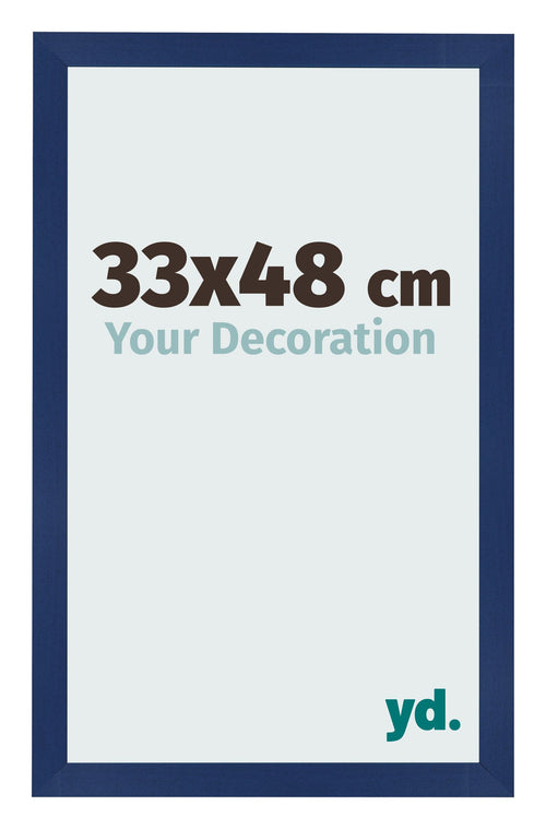 Cornice 33x48cm Blu Scuro Spazzato MDF Bologna Davanti Dimensione | Yourdecoration.it