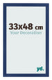 Cornice 33x48cm Blu Scuro Spazzato MDF Bologna Davanti Dimensione | Yourdecoration.it