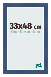 Cornice 33x48cm Blu Scuro Spazzato MDF Pisa Davanti Dimensione | Yourdecoration.it