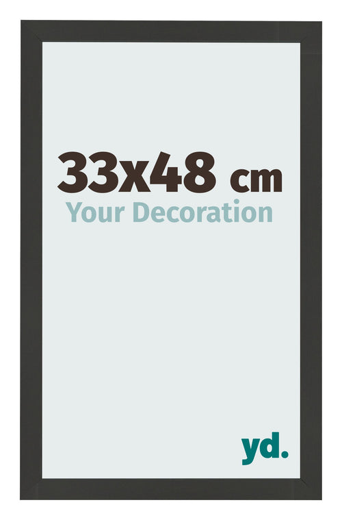 Cornice 33x48cm Grana Di Legno Nero MDF Bologna Davanti Dimensione | Yourdecoration.it
