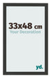 Cornice 33x48cm Grana Di Legno Nero MDF Bologna Davanti Dimensione | Yourdecoration.it