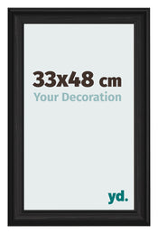 Cornice 33x48cm Grana Di Legno Nero MDF Lazio Davanti Dimensione | Yourdecoration.it