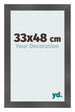 Cornice 33x48cm Nero Argento Lucido MDF Pisa Davanti Dimensione | Yourdecoration.it