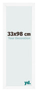 Cornice 33x98 cm Bianco Opaco MDF Bologna Davanti Dimensione | Yourdecoration.it