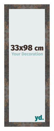 Cornice 33x98 cm Metallo Ossidato MDF Bologna Davanti Dimensione | Yourdecoration.it