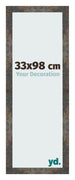 Cornice 33x98 cm Metallo Ossidato MDF Bologna Davanti Dimensione | Yourdecoration.it