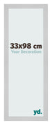 Cornice 33x98cm Acciaio Inox MDF Bologna Davanti Dimensione | Yourdecoration.it