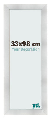 Cornice 33x98cm Alluminio Spazzolato MDF Pisa Davanti Dimensione | Yourdecoration.it