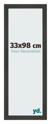Cornice 33x98cm Antracite MDF Bologna Davanti Dimensione | Yourdecoration.it