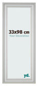 Cornice 33x98cm Argento Opaco MDF Lazio Davanti Dimensione | Yourdecoration.it