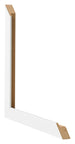 Cornice 33x98cm Bianco Lucente MDF Bologna Dettaglio Intersezione | Yourdecoration.it