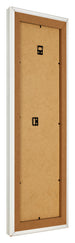 Cornice 33x98cm Bianco Spazzato MDF Lazio Retro Obliquo | Yourdecoration.it
