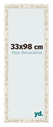 Cornice 33x98cm Bianco Vintage MDF Bologna Davanti Dimensione | Yourdecoration.it