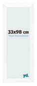 Cornice 33x98cm Bianco Vintage MDF Pisa Davanti Dimensione | Yourdecoration.it