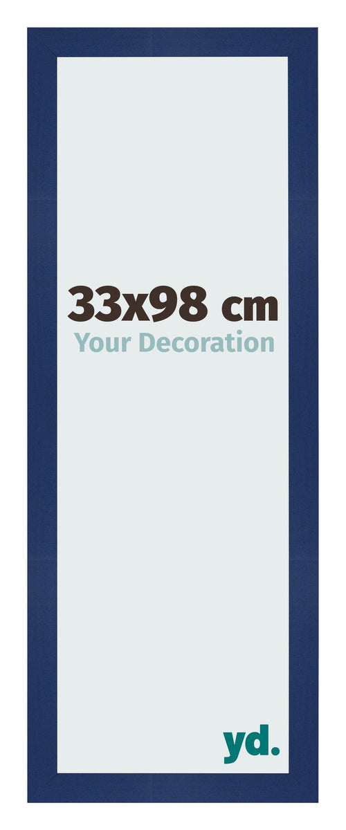 Cornice 33x98cm Blu Scuro Spazzato MDF Bologna Davanti Dimensione | Yourdecoration.it