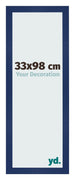 Cornice 33x98cm Blu Scuro Spazzato MDF Bologna Davanti Dimensione | Yourdecoration.it