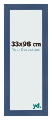 Cornice 33x98cm Blu Scuro Spazzato MDF Pisa Davanti Dimensione | Yourdecoration.it