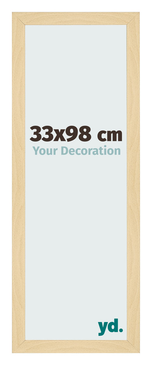 Cornice 33x98cm Faggio Decorativo MDF Bologna Davanti Dimensione | Yourdecoration.it