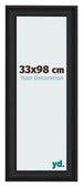 Cornice 33x98cm Grana Di Legno Nero MDF Lazio Davanti Dimensione | Yourdecoration.it