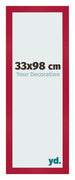 Cornice 33x98cm Rosso MDF Bologna Davanti Dimensione | Yourdecoration.it