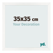 Cornice 35x35 cm Bianco Lucente MDF Bologna Davanti Dimensione | Yourdecoration.it