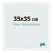 Cornice 35x35 cm Bianco Lucente MDF Bologna Davanti Dimensione | Yourdecoration.it