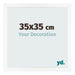 Cornice 35x35 cm Bianco Opaco MDF Bologna Davanti Dimensione | Yourdecoration.it