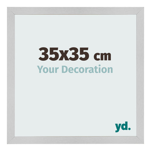 Cornice 35x35cm Acciaio Inox MDF Bologna Davanti Dimensione | Yourdecoration.it