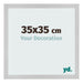 Cornice 35x35cm Acciaio Inox MDF Bologna Davanti Dimensione | Yourdecoration.it