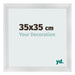 Cornice 35x35cm Argento Nero Spazzato MDF Pisa Davanti Dimensione | Yourdecoration.it